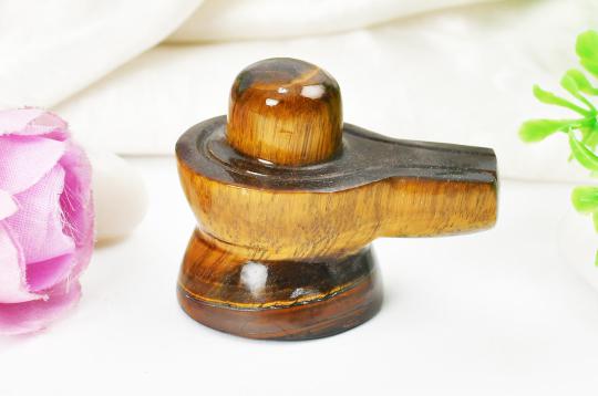 Shivlinga in Tiger Eye - 61 gms - I