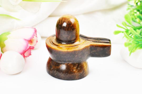 Shivlinga in Tiger Eye - 74 gms