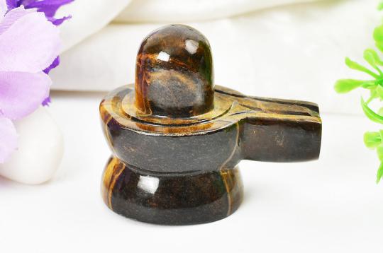 Shivlinga in Tiger Eye - 77 gms