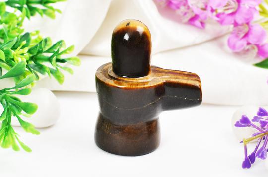 Shivlinga in Tiger Eye - 88 gms