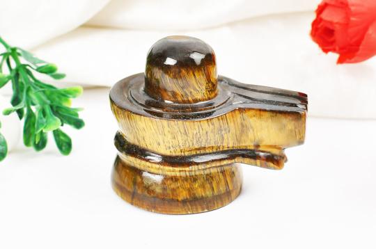 Shivlinga in Tiger Eye - 90 gms