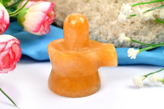 Shivlinga in Yellow Jade - 123 gms
