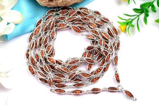 1 mukhi Shivnetra mala (silver cage design)