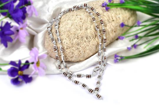 1 mukhi Shivnetra mala (silver basket design)