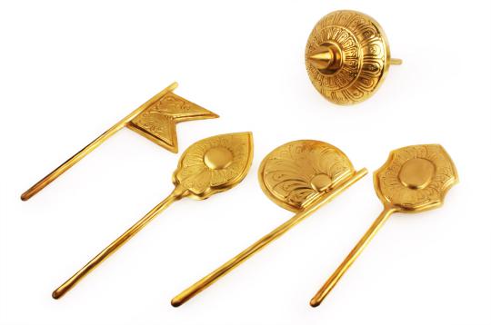 Shodash Upachara - Set of five in brass