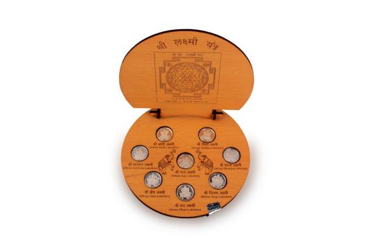 Shree Ashta Laxmi in silver