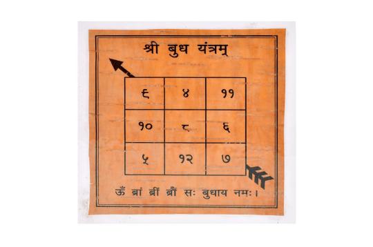 Shree Buddh Yantram on Bhojpatra - 4 inches