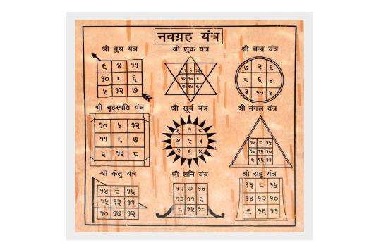 Navgraha Yantram on Bhojpatra