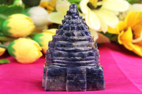 Shree Yantra in Blue Sodalite - 132 gms
