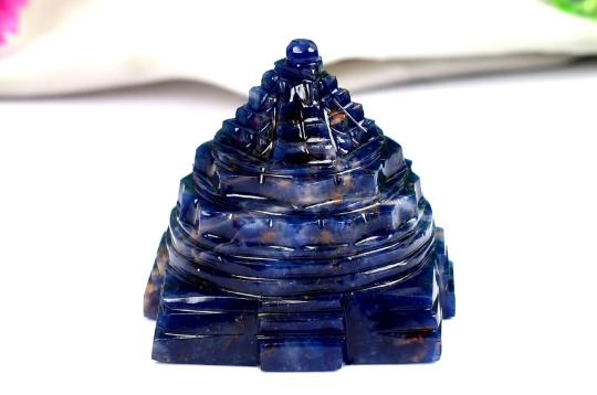 Shree Yantra in Blue Sodalite - 51 gms - I