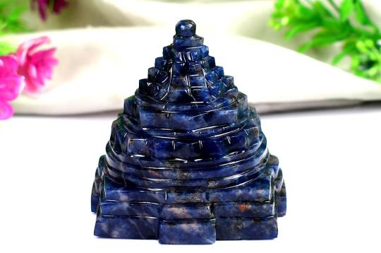 Shree Yantra in Blue Sodalite - 90 gms