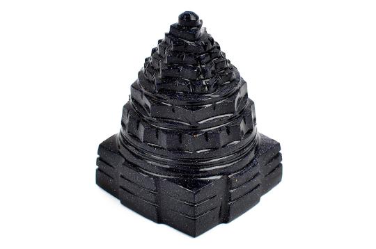Shree Yantra in Blue Sun Stone - 110 gms