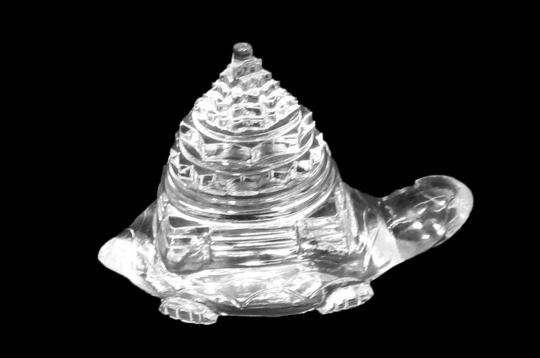 Shree Yantra in Sphatik on Tortoise - 213 gms