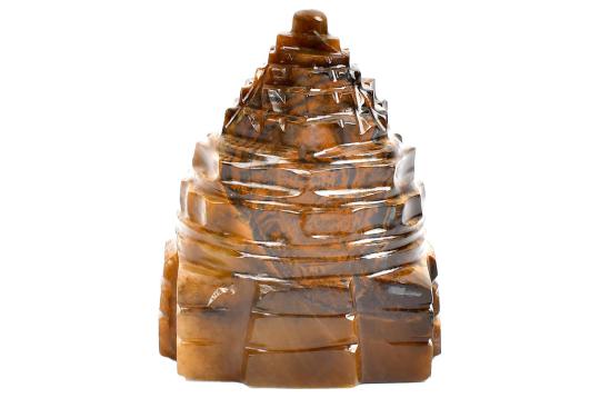 Shree Yantra in Tiger Eye Stone - 101 to 110 gms
