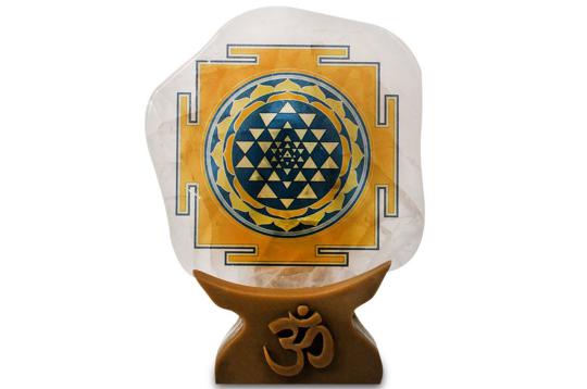 Shree Yantra on Rose Quartz