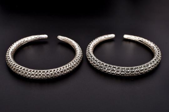 Silver Anklets - Set of 2 - Design - II