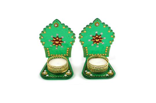 Simhasan Rangoli Diya - Set of 2