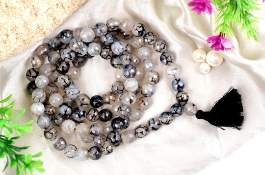 Smoky faceted Agate Rosary