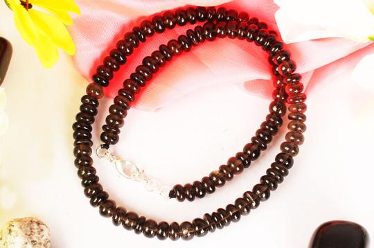 Smoky Necklace - Elliptical Beads