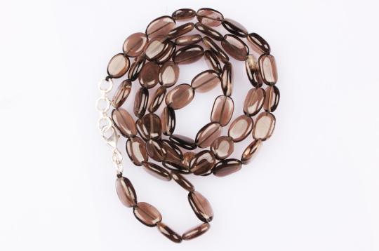 Smoky Quartz oval beads
