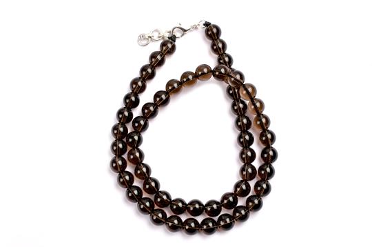 Smoky Quartz round beads - 8mm
