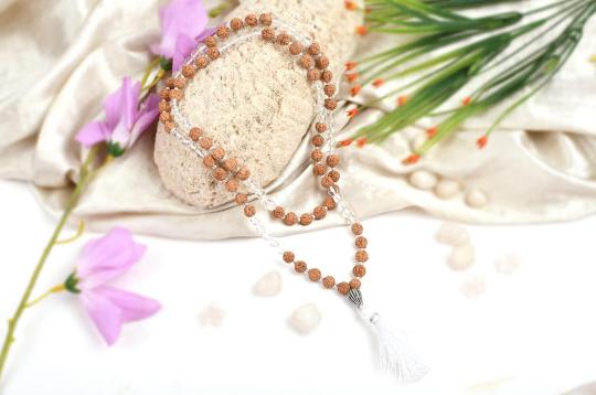 Sphatik and Rudraksha Beads Mala