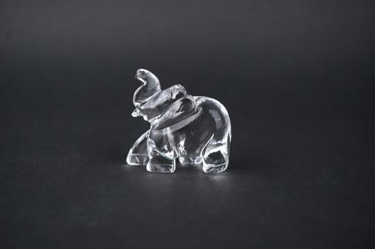 Sphatik Crystal Elephant Idol