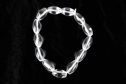 Sphatik Drum Shape Beads Bracelet