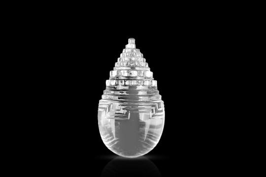 Sphatik Shree Yantra with Lingam - 81 gms