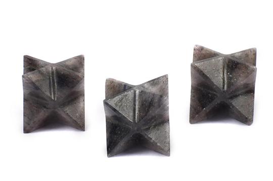 Star Pyramid in Blue Jade - Set of 3