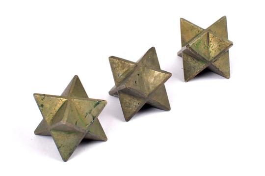 Star Pyramid in Hematite - Set of 3