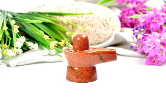 Sunstone Shivaling - 128 gms