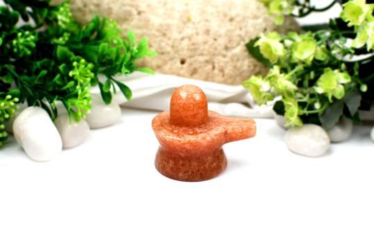Real Sunstone Shivaling - 65 gms - I