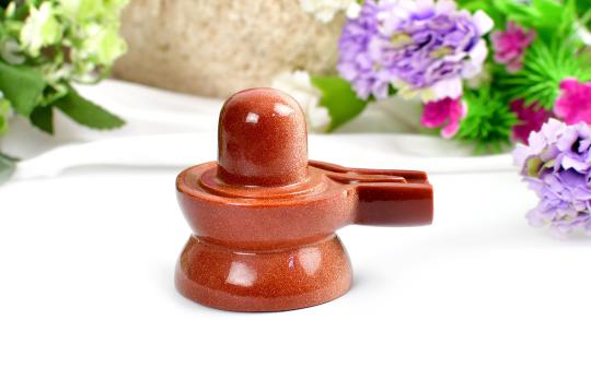 Sunstone Shivling  - 133 gms