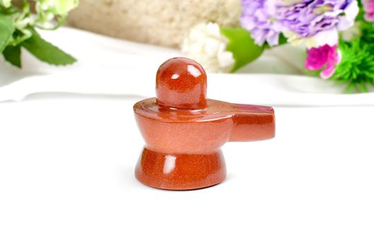 Sunstone Shivling  - 60 gms