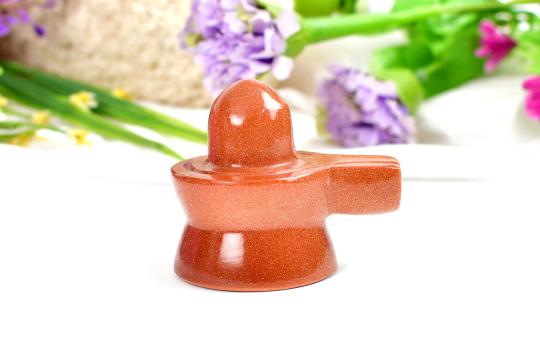 Sunstone Shivling  - 77 gms