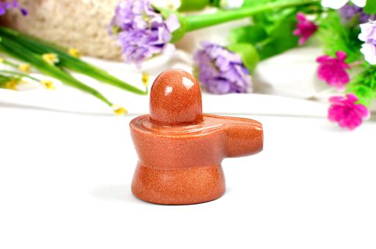 Sunstone Shivling  - 80 gms
