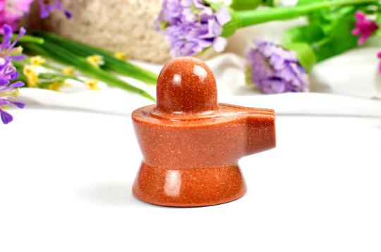 Sunstone Shivling  - 90 gms