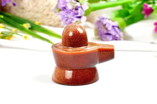 Sunstone Shivling  - 92 gms