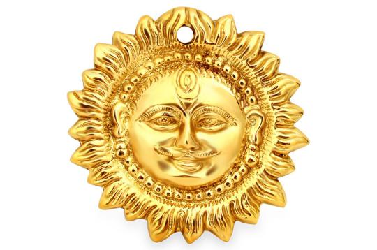 Surya Face in brass