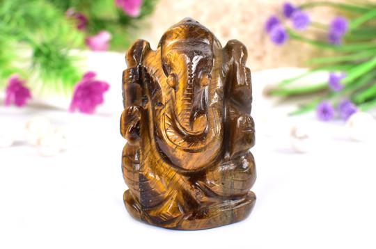 Tiger Eye Ganesha - 113 gms - II