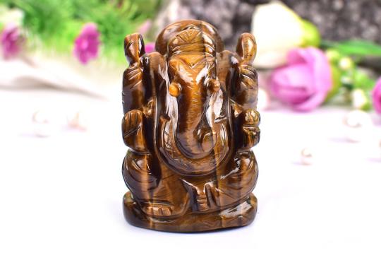 Tiger Eye Ganesha - 116 gms