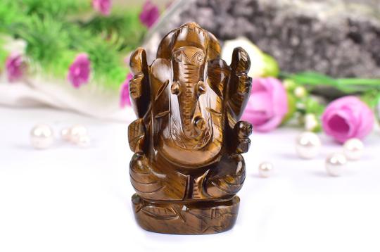Tiger Eye Ganesha - 117 gms