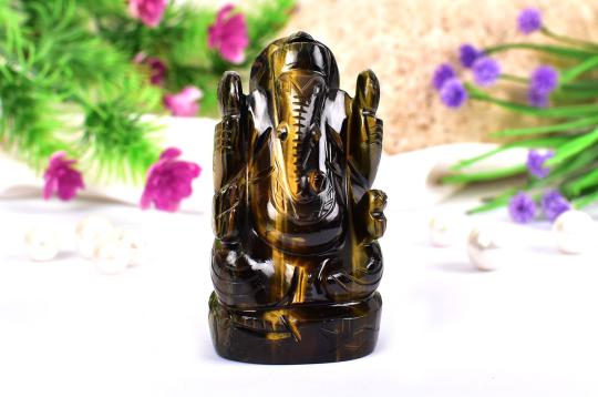 Tiger Eye Ganesha - 138 gms