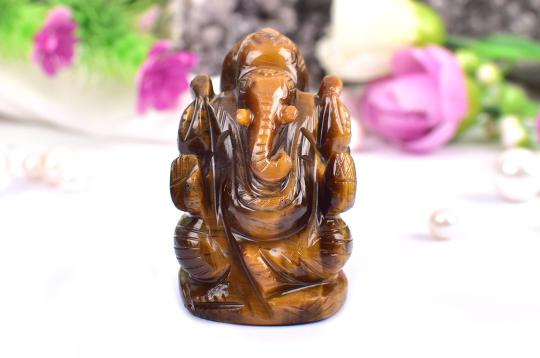 Tiger Eye Ganesha - 65 gms
