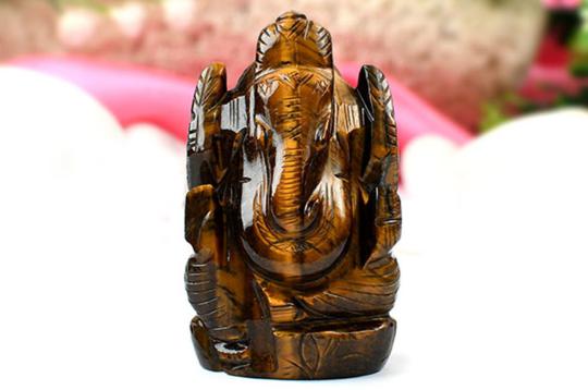 Tiger Eye Ganesha-73 gms