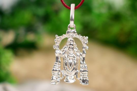 Tirupati Balaji Locket - in Pure Silver - Design V