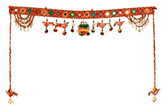 Traditional Sea Shell Bandarwar with Mirror - III