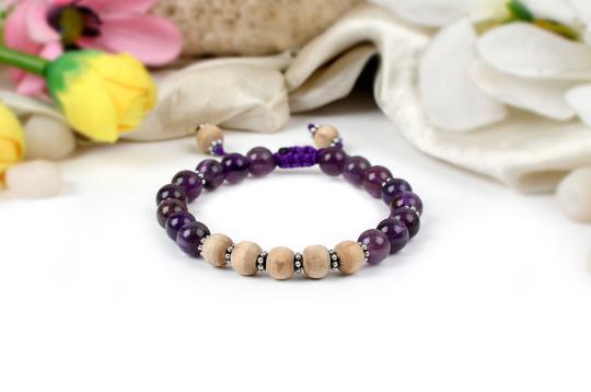 Tulsi and Amethyst bracelet