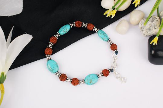 Turquoise Oval Bracelet - 7mm